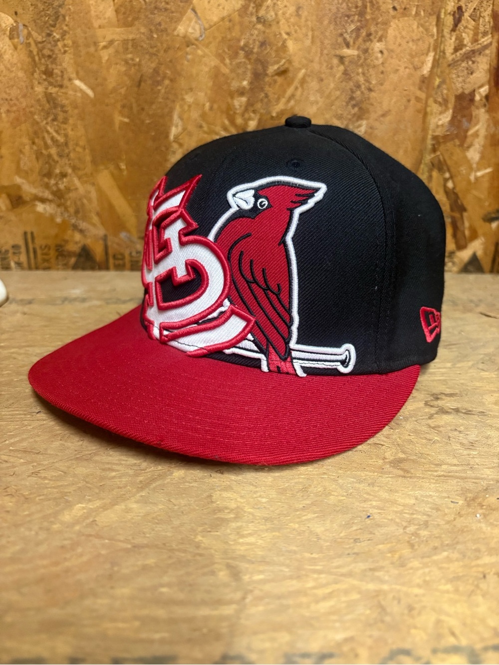 St. Louis Cardinals King Two-Tone Red and Black Fitted Cap by New Era